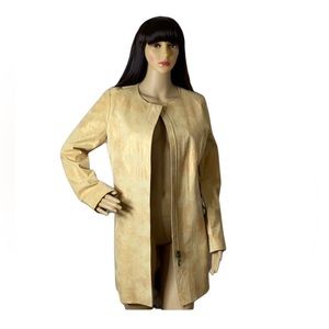 Co & Eddy Gold Leather Coat Size S